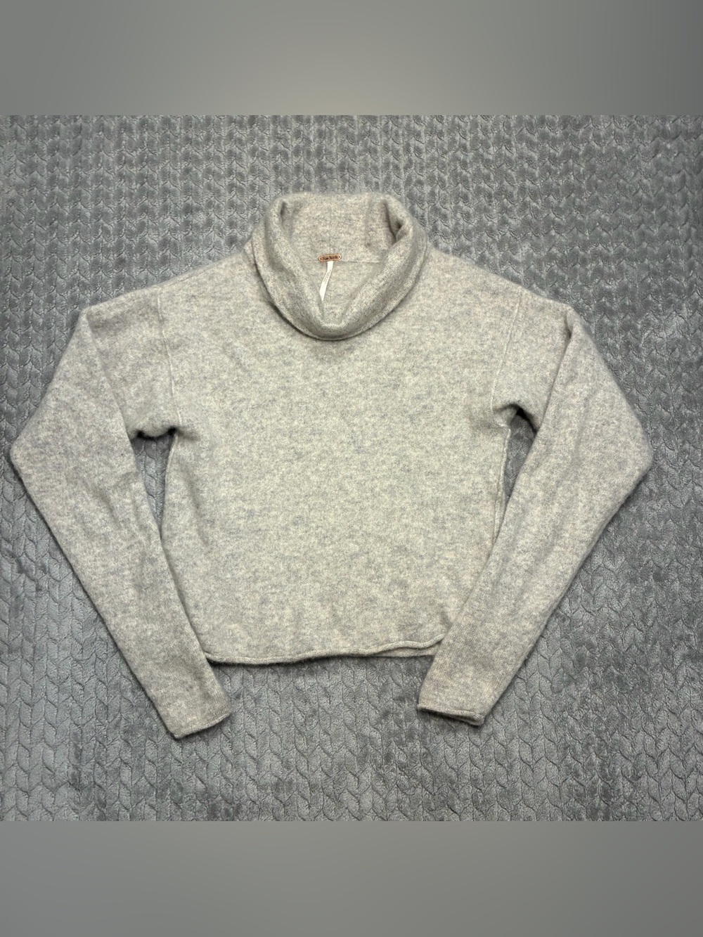Free People Heather Gray Cowl Neck Sweater